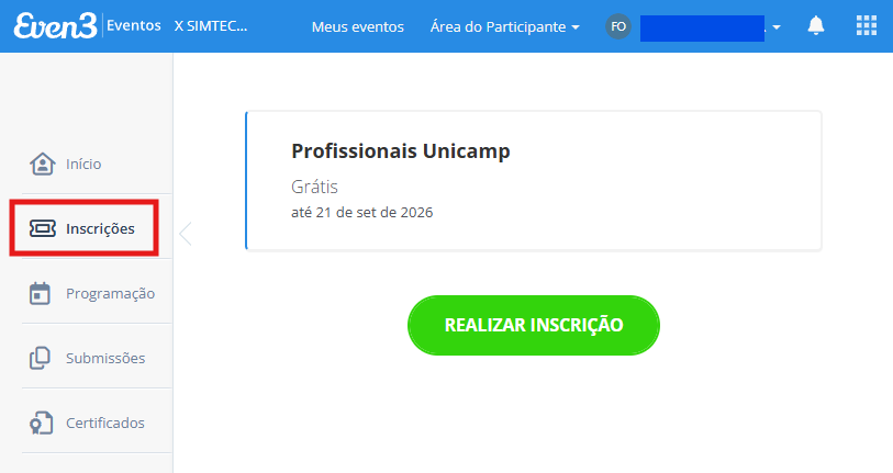 Inscrições