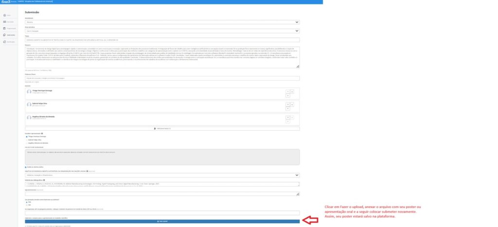 fazer upload