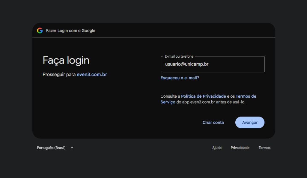 Login Google